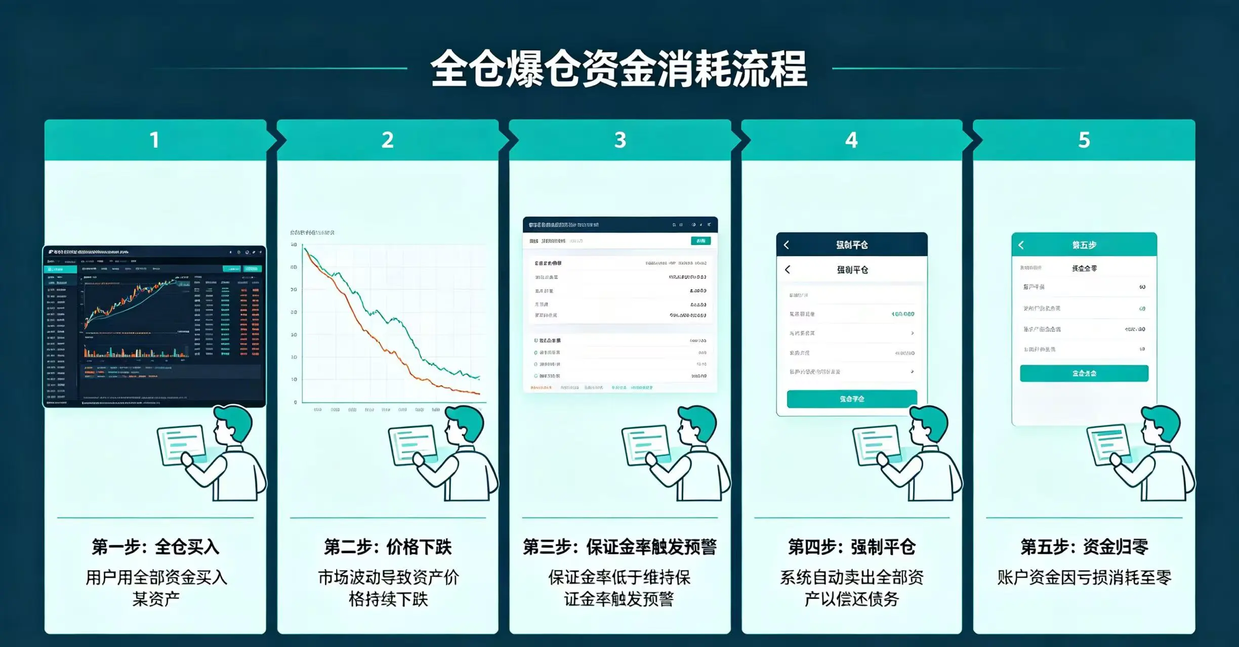 全仓爆仓时资金消耗顺序流程图