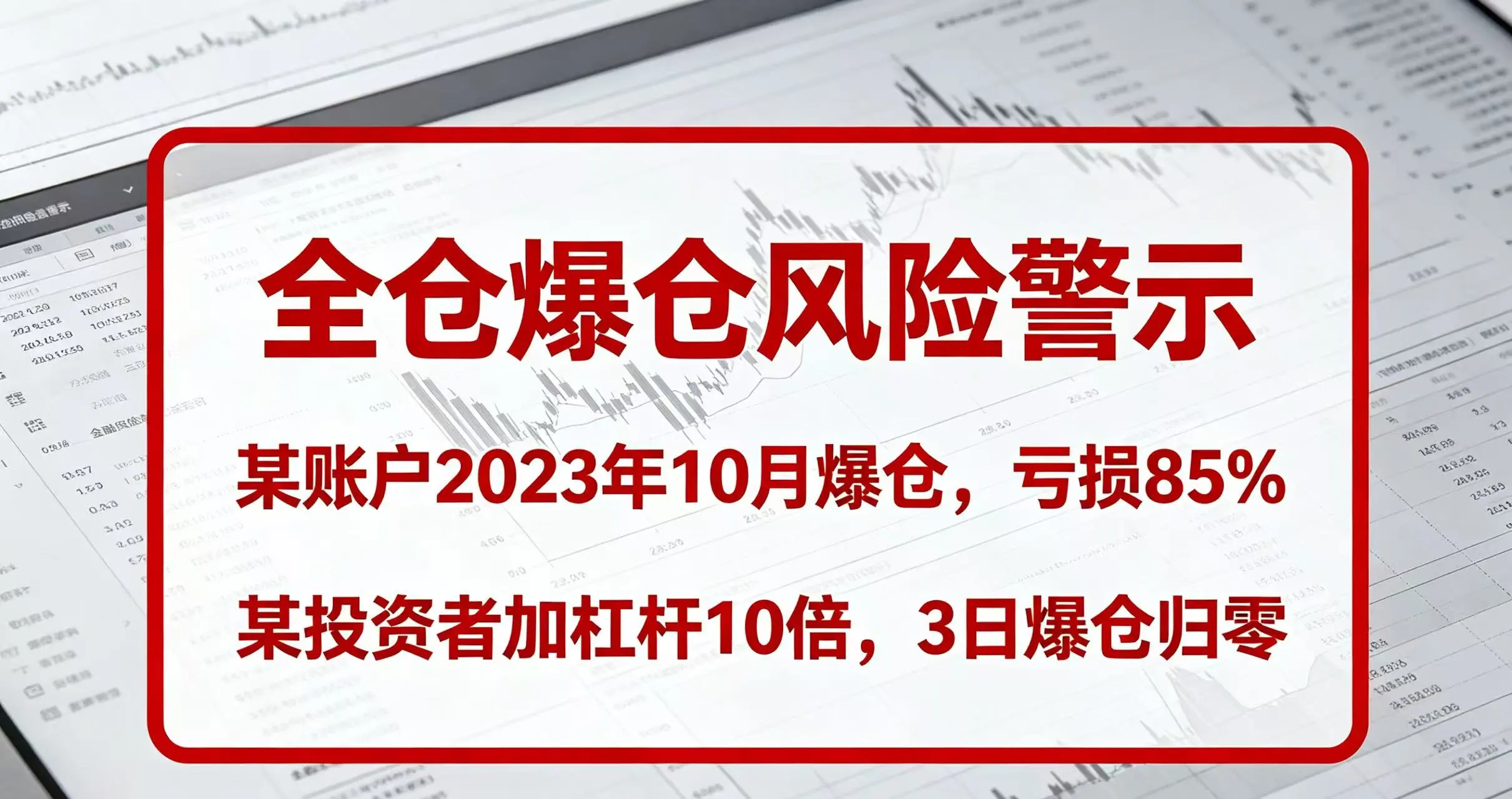 全仓多仓位同时爆仓真实案例警示