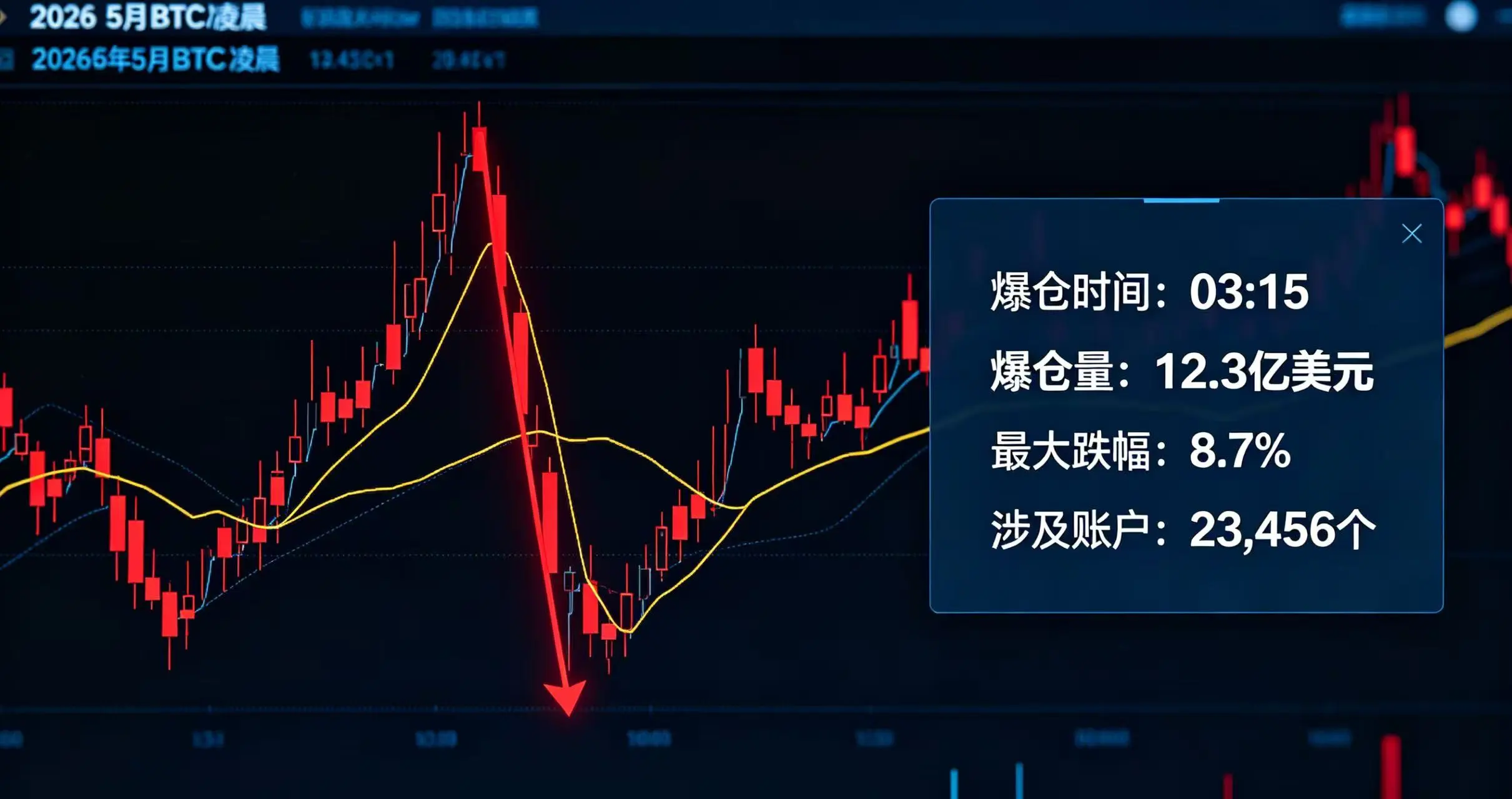 BTC 凌晨插针爆仓案例