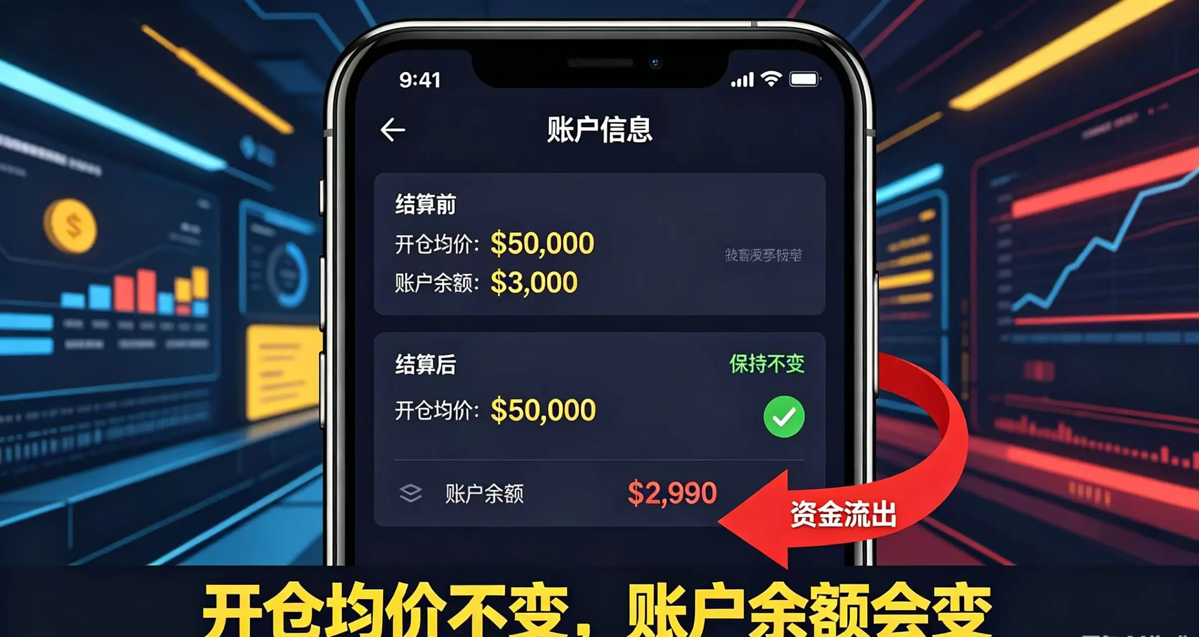 “账户结算前后对比” 的界面